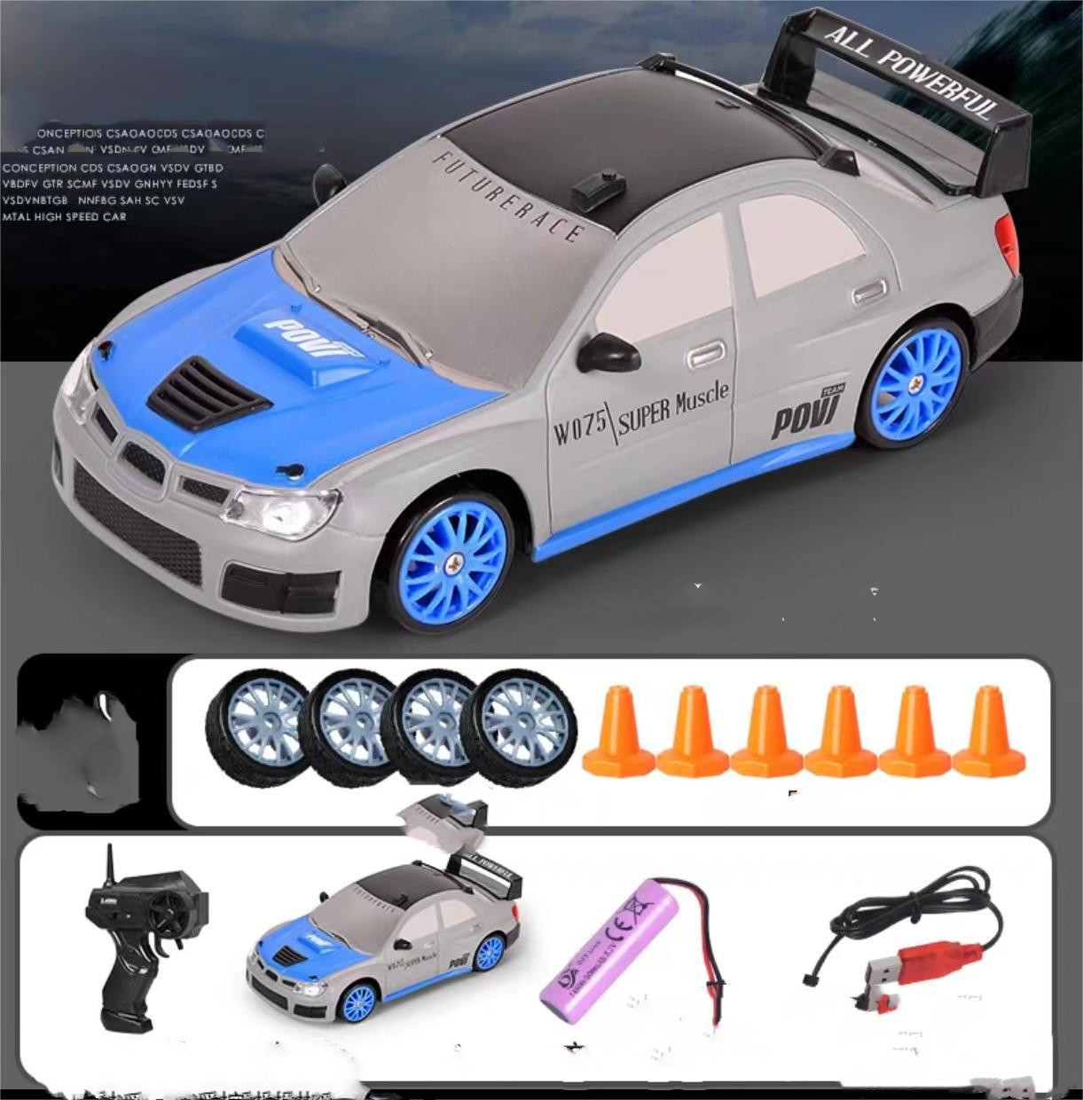 2.4G Drift Car 4WD RC Drift Car Toy Remote Control GTR Model AE86 Vehicle Car RC Racing Car Toy for Children Gifts