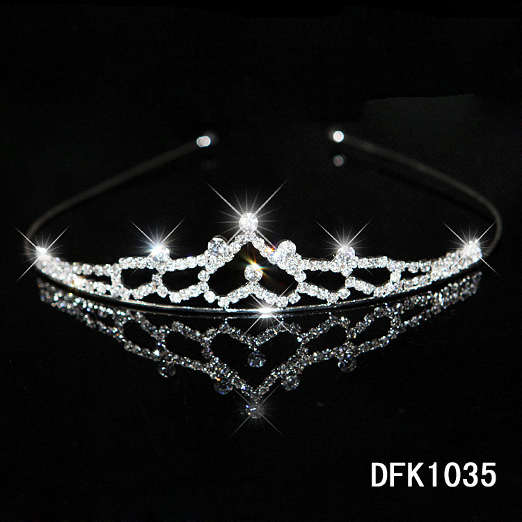 Bridal Crown Headdress Diamond Alloy Women's Hair Band Accessories Girls Children Diamond Jewelry Wholesale