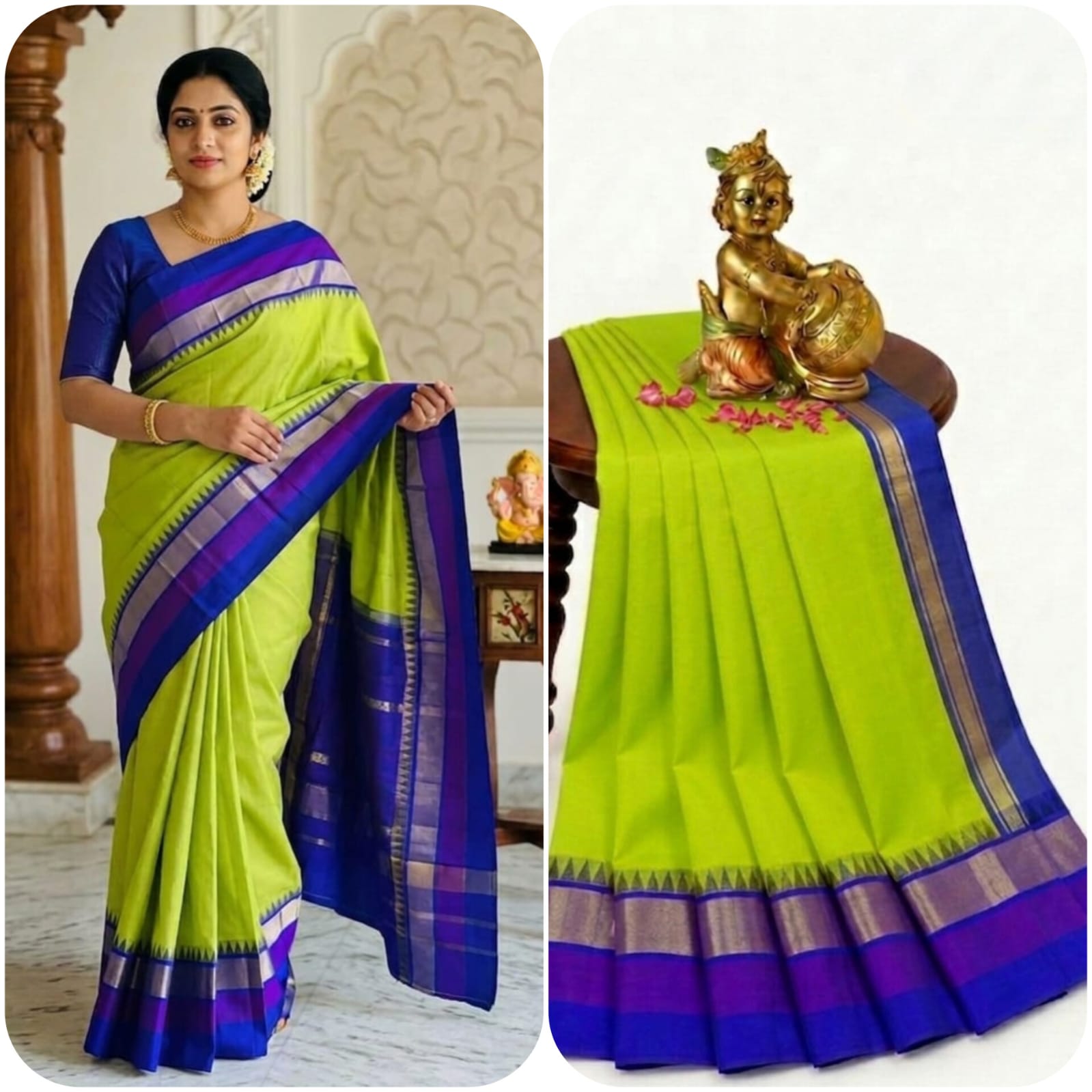korvai Silk cotton sarees collections