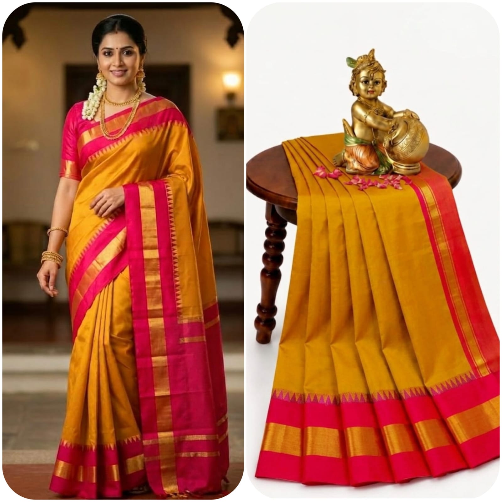 korvai Silk cotton sarees collections