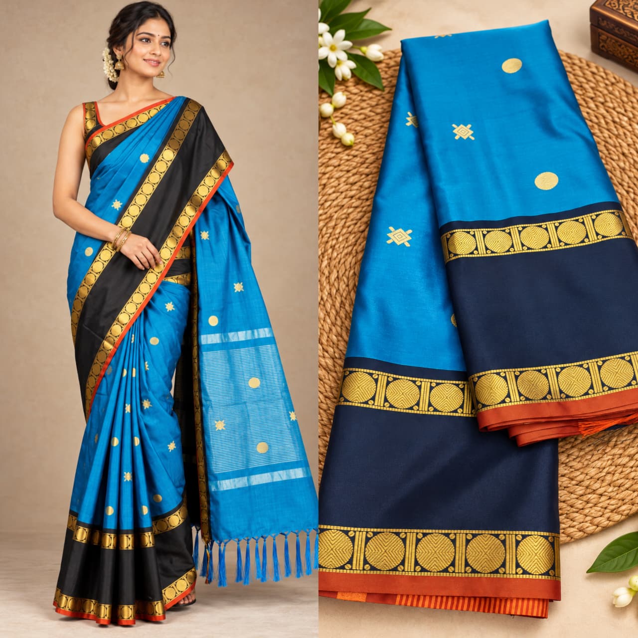 Maheswari Cotton Diamond Saree
