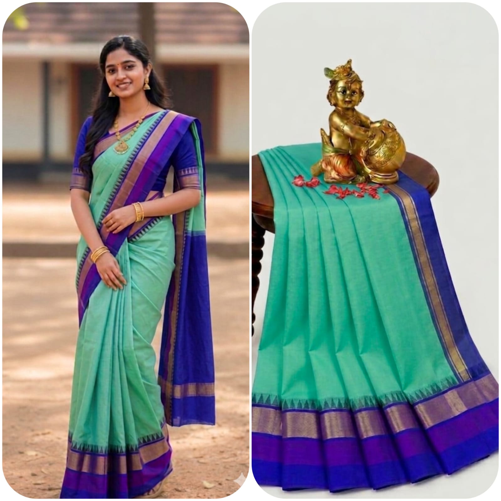 korvai Silk cotton sarees collections
